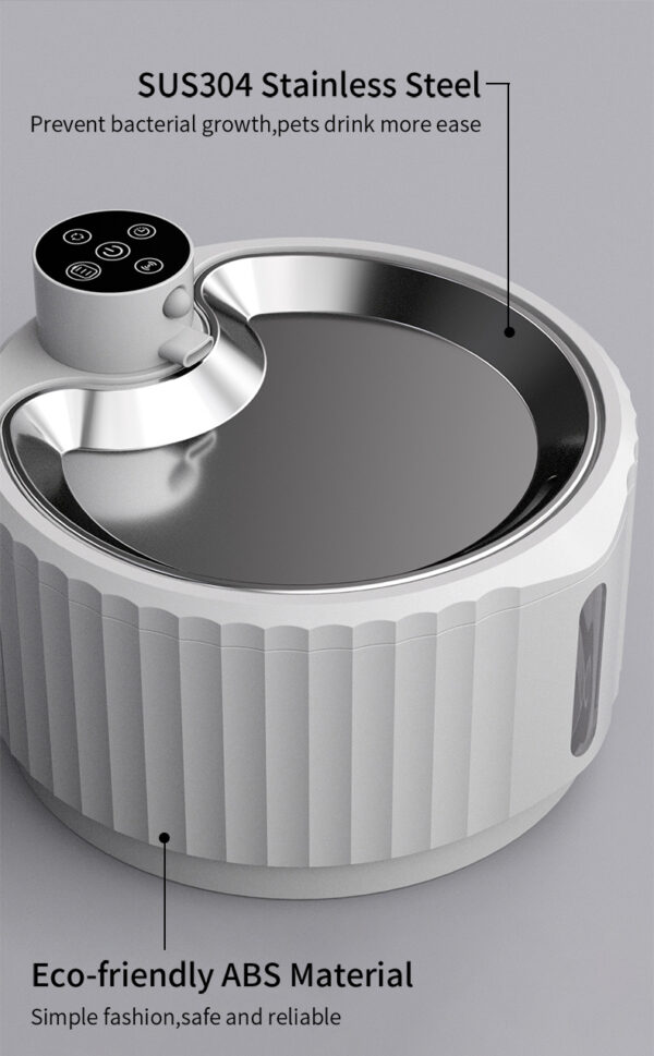 2.8L Cat Water Dispenser Plastic Water Fountain for Cats Smart Automatic Stainless Steel Drinking Tray Pet Water Bowl - Image 13
