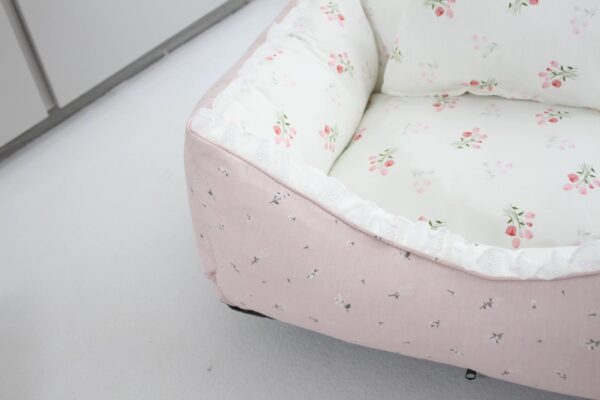 New Four-Season Pink Floral Pet Bed – Soft, Cozy Cushion for Cats & Small Dogs - Image 10